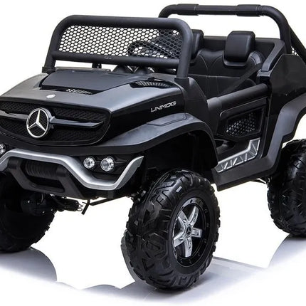Juodas elektrinis Mercedes Unimog 4×4 vaikams