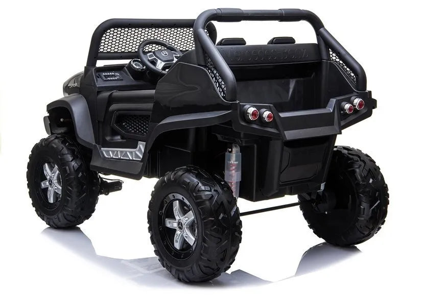 Juodas elektrinis Mercedes Unimog 4×4 vaikams