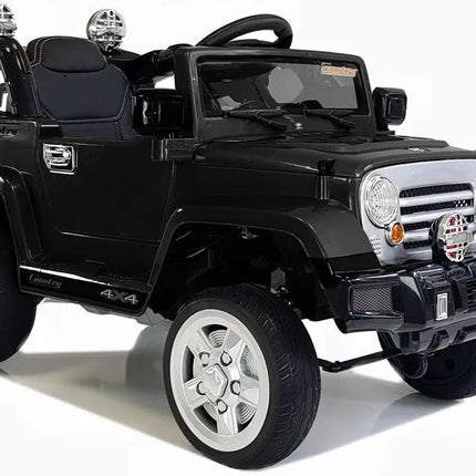 Juodas Jeep JJ245 elektromobilis vaikams