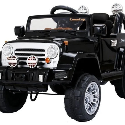 Juodas Jeep JJ245 elektromobilis vaikams