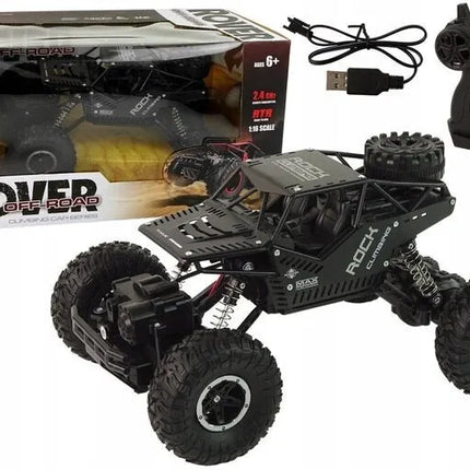 Juodas R/C automobilis 1:16