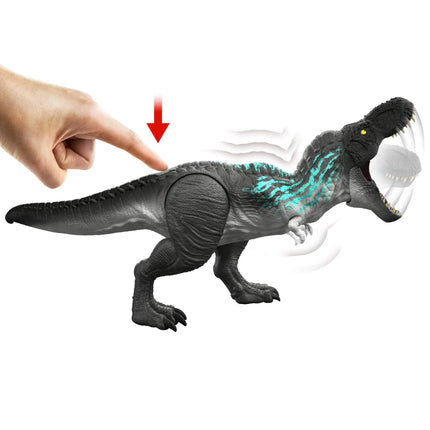JURASSIC WORLD MUSCLE MADNESS interaktyvus dinozauras T. rex (JKG92)