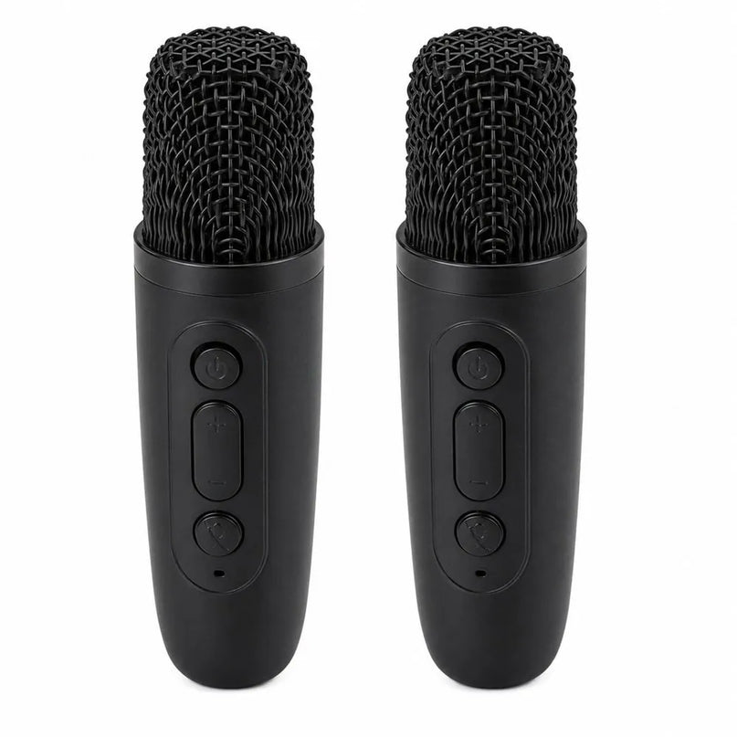 K12 belaidė karaoke sistema – garsiakalbis + 2 mikrofonai