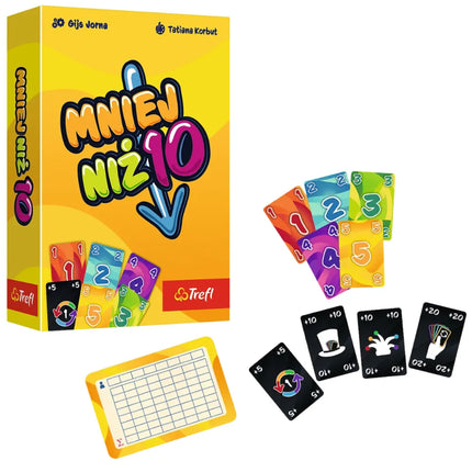 Kortų žaidimas „Mažiau nei 10“