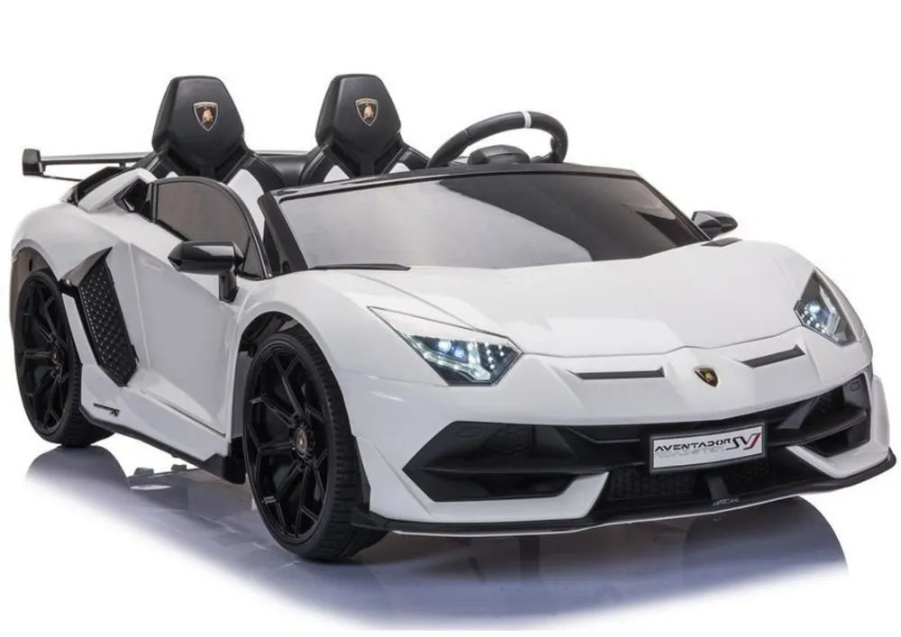 Lamborghini Aventador SX2028 – baltas elektromobilis vaikams