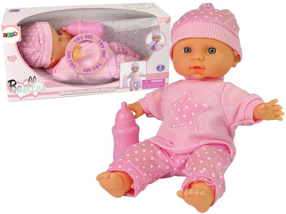 Lėlė „Sweet Baby“ su garsais ir rožiniu buteliuku