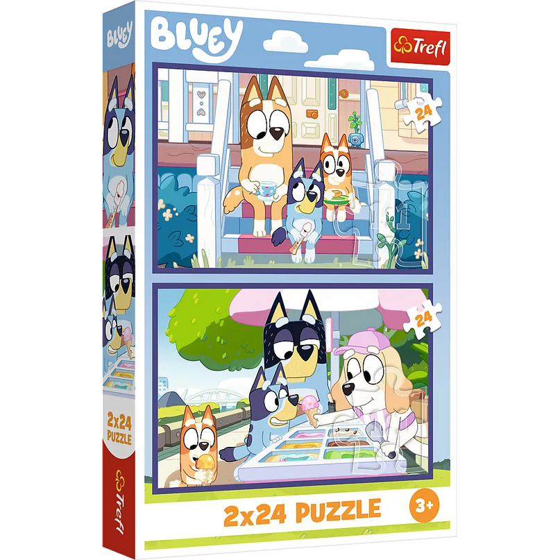 „Linksmieji Bluey nuotykiai“ – dėlionė 2×24 detalių