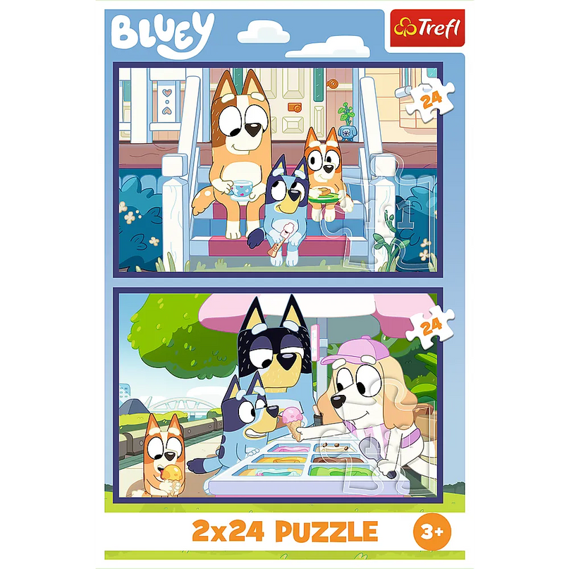 „Linksmieji Bluey nuotykiai“ – dėlionė 2×24 detalių