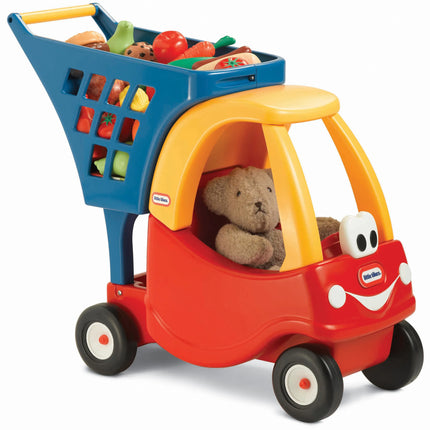 Little Tikes Cozy Coupe pirkinių vežimėlis su mašinėle