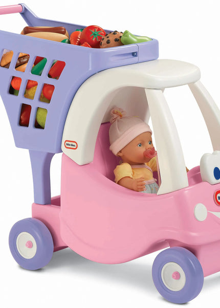 Little Tikes „Cozy Coupe“ rožinis pirkinių vežimėlis