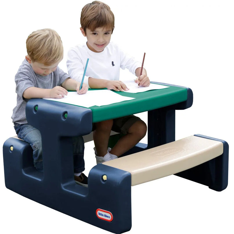 Little Tikes mėlynai‑žalias pikniko stalas su sėdynėmis