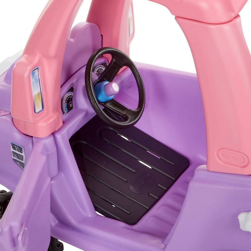 Little Tikes Princess Cozy Truck – rožinis–violetinis paspirtukas–mašinėlė su tėvų stūmimo rankena