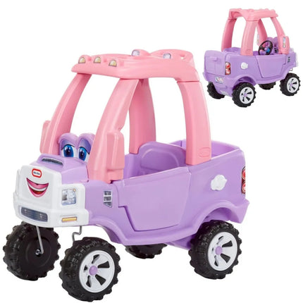 Little Tikes Princess Cozy Truck – rožinis–violetinis paspirtukas–mašinėlė su tėvų stūmimo rankena