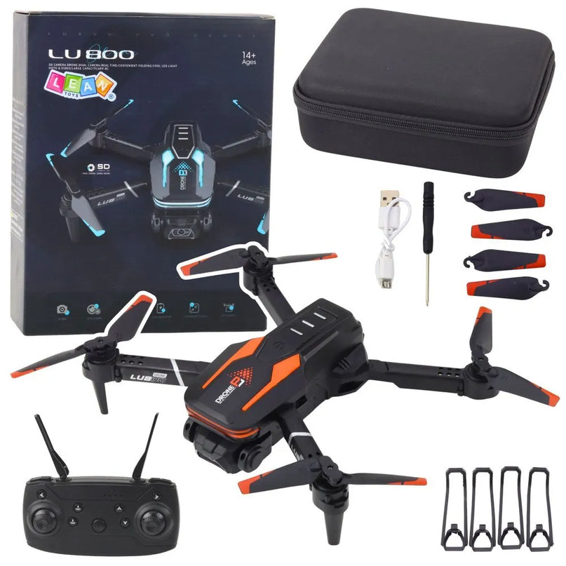 LU800 sulankstomas dronas su HD kamera, LED apšvietimu ir programėle