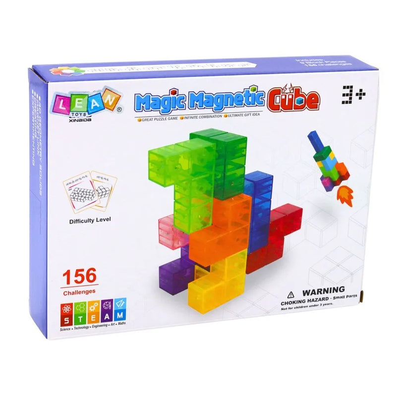 Magnetiniai blokeliai – „Magic Magnetic Cubes“, 9 detalės