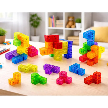 Magnetiniai blokeliai – „Magic Magnetic Cubes“, 9 detalės