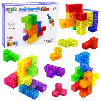 Magnetiniai blokeliai – „Magic Magnetic Cubes“, 9 detalės