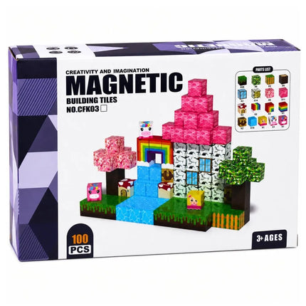 Magnetiniai blokeliai – magiškas kraštas, 100 dalių, 3D dėlionė