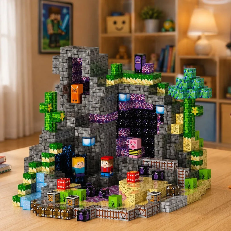 Magnetiniai blokeliai Pixel Blocks, 100 vnt.