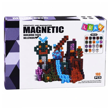 Magnetiniai blokeliai Pixel Dark World, 100 vnt., STEM