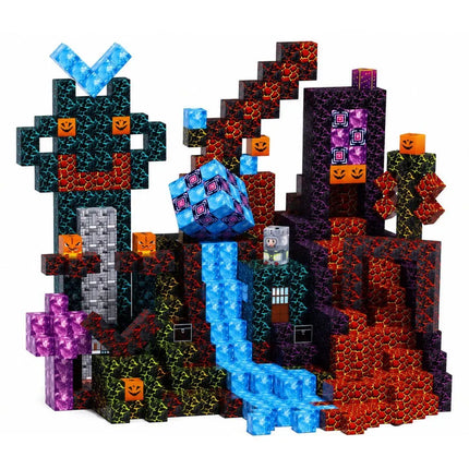 Magnetiniai blokeliai Pixel Dark World, 100 vnt., STEM