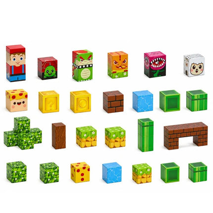 Magnetiniai blokeliai – pixel pasaulis, 80 detalių