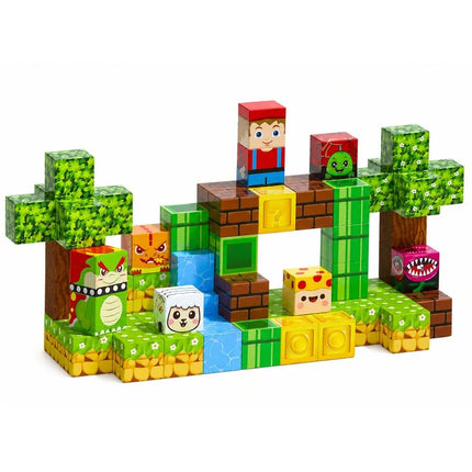 Magnetiniai blokeliai – pixel pasaulis, 80 detalių