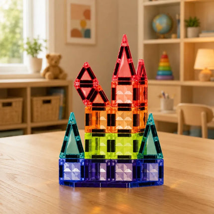 Magnetiniai spalvoti paneliai – 27 dalių konstravimo rinkinys