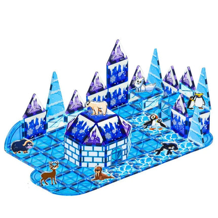 Magnetinis konstruktorius Ice Land – 94 el., Arkties tematikos 3D rinkinys