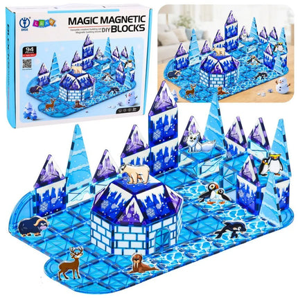 Magnetinis konstruktorius Ice Land – 94 el., Arkties tematikos 3D rinkinys