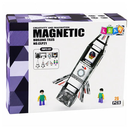 Magnetinių blokelių rinkinys – Kosminė raketa, 26 dalys