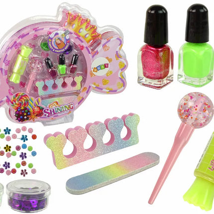 Makiažo ir nagų dekoravimo rinkinys „Candy“ – 9 dalys