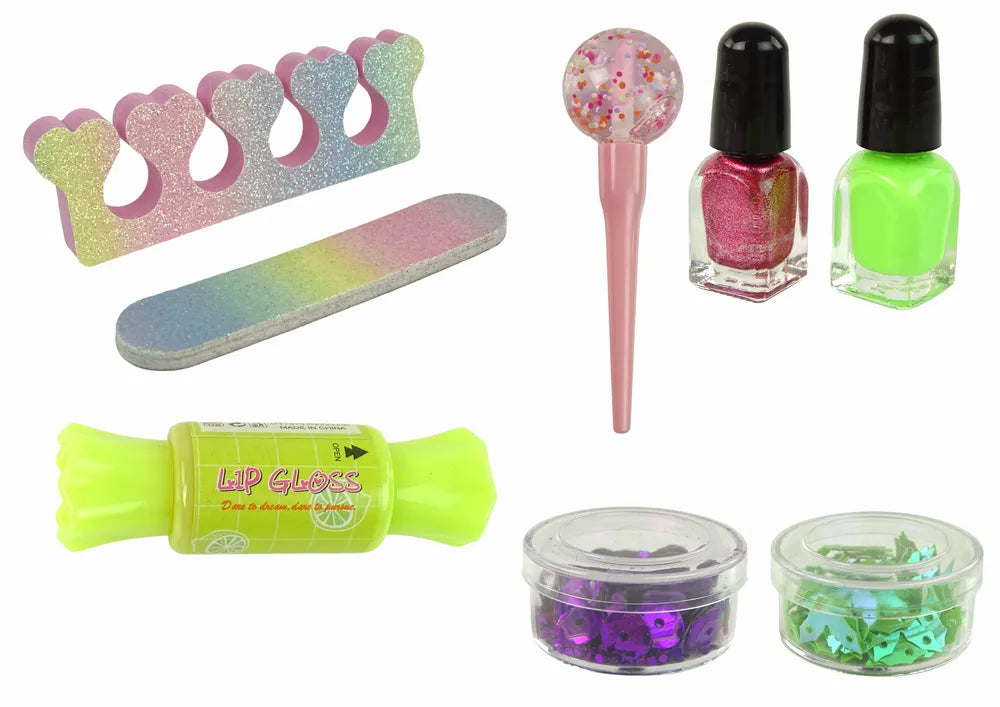 Makiažo ir nagų dekoravimo rinkinys „Candy“ – 9 dalys