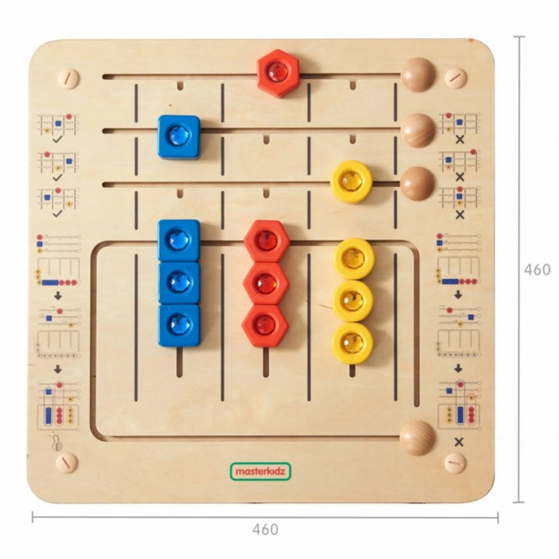 MASTERKIDZ deimantų rūšiavimo dėlionė – Montessori edukacinė sieninė lenta