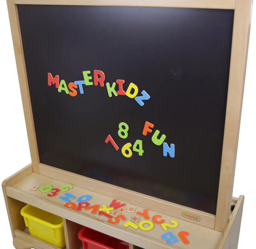 „MASTERKIDZ“ dvipusė kreidinė ir magnetinė rašymo lenta.