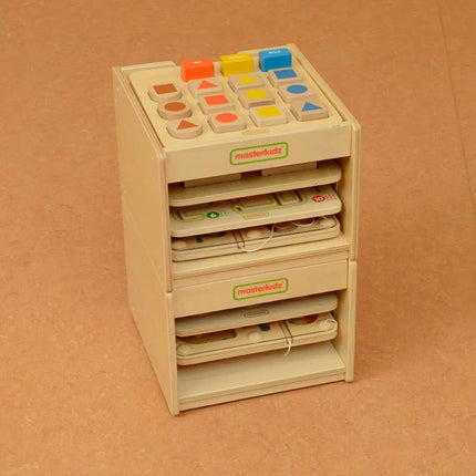 Masterkidz medinė lentelių spintelė – talpa 3 vnt.