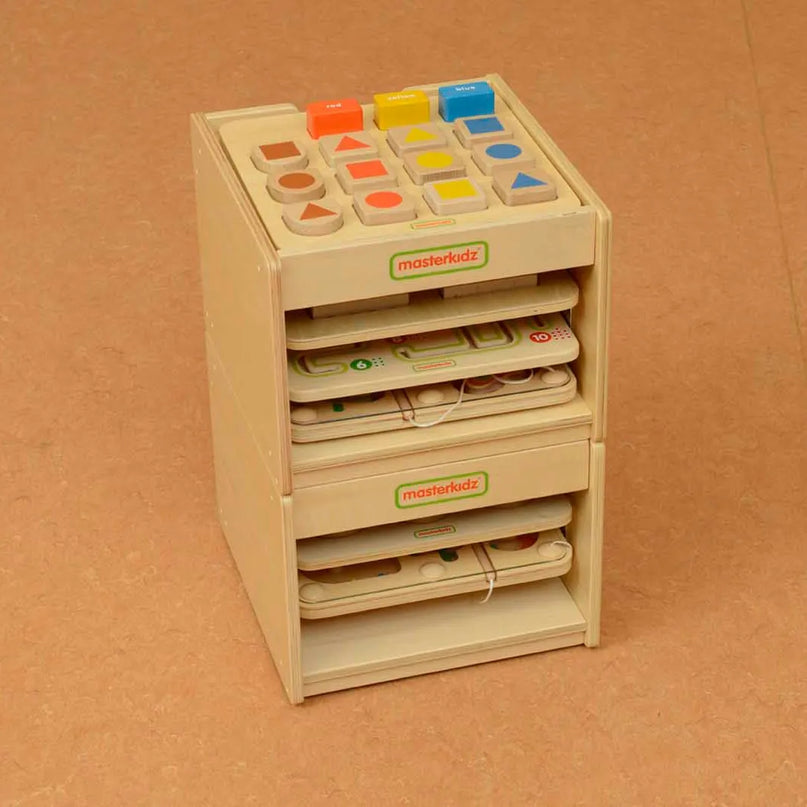 Masterkidz medinė lentelių spintelė – talpa 3 vnt.