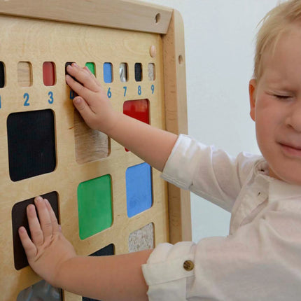 Masterkidz medinė sensorinė lenta „Struktūrų atpažinimas“