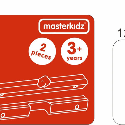 Masterkidz medinės montavimo lentjuostės STEM edukacinėms lentoms (viršutinė + apatinė)