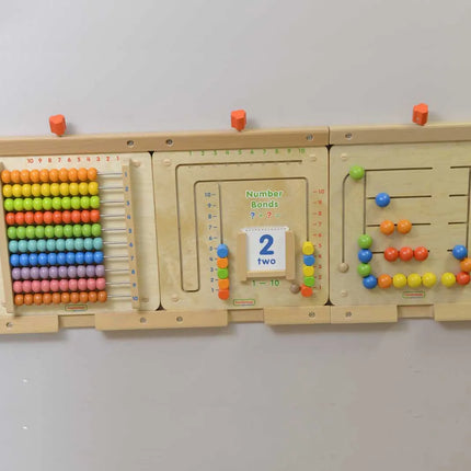 Masterkidz medinės montavimo lentjuostės STEM edukacinėms lentoms (viršutinė + apatinė)
