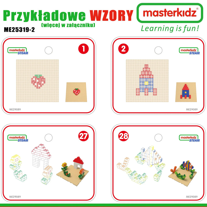 MASTERKIDZ medinis edukacinis stalas + STEM sienos priedai + 563 kaladėlės