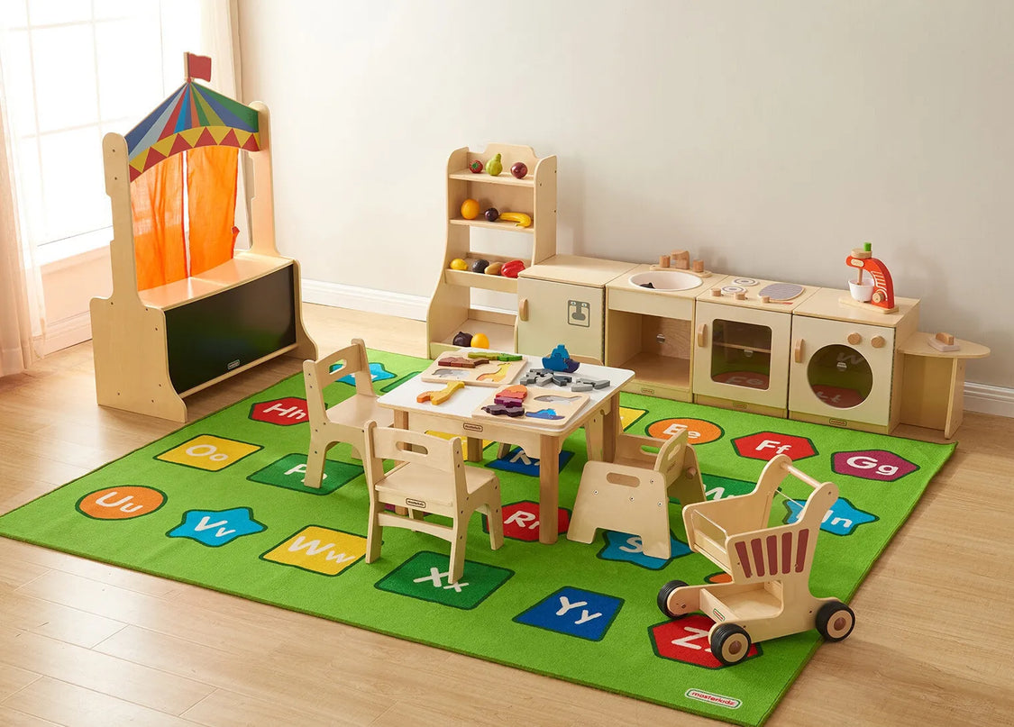 MASTERKIDZ medinis lėlių teatras ir parduotuvės kioskas