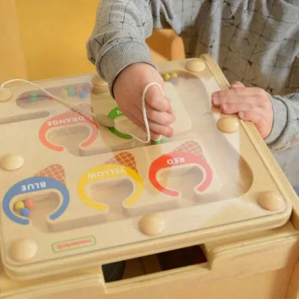 Masterkidz medinis magnetinis labirintas „Spalvoti ledai“