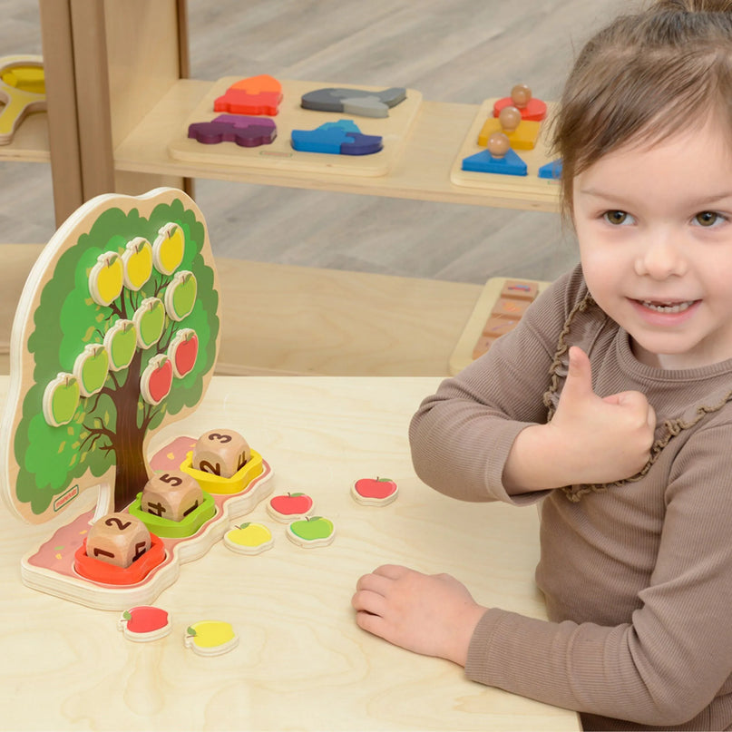 ✔ MASTERKIDZ medinis obelų medis – skaičiavimo mokymasis