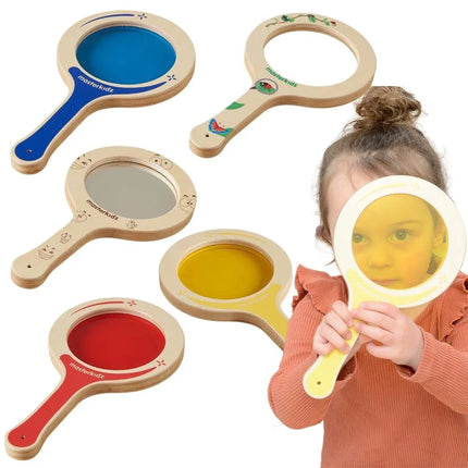 MASTERKIDZ medinių didinamųjų stiklų rinkinys su talpykla
