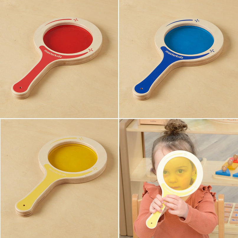 MASTERKIDZ medinių didinamųjų stiklų rinkinys su talpykla