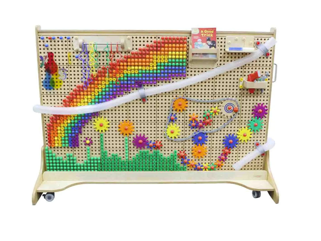 Masterkidz mobili manipuliacinė STEM lenta (laisvai stovinti, su ratukais) 166X125cm