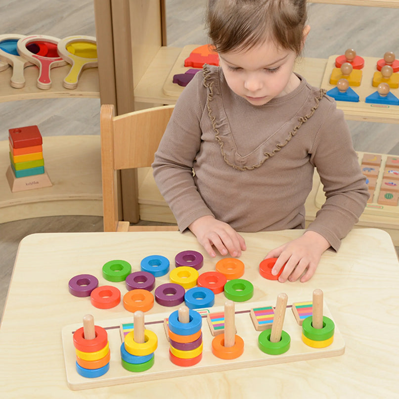 MASTERKIDZ Montessori dėlionė – mokomės skaičiuoti ir pažinti spalvas, rūšiuoklis