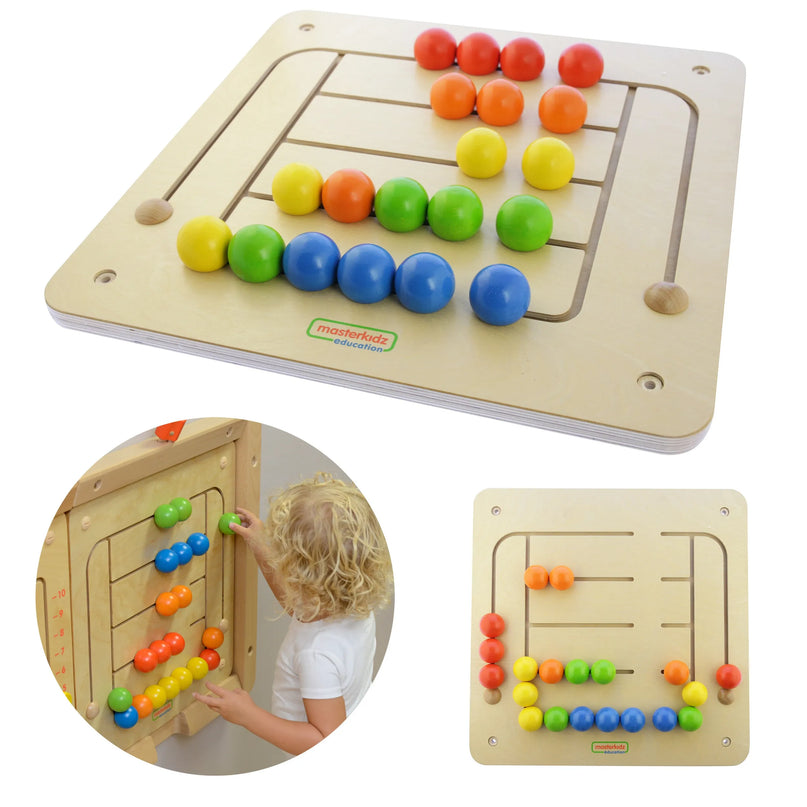 MASTERKIDZ Montessori edukacinė sieninė lenta – karoliukų labirintas