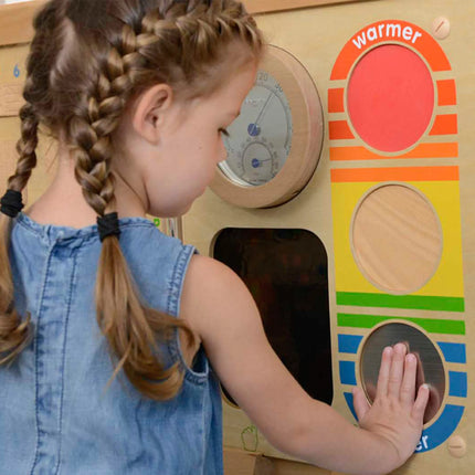 MASTERKIDZ Montessori sieninė edukacinė lenta „Temperatūros pažinimas”